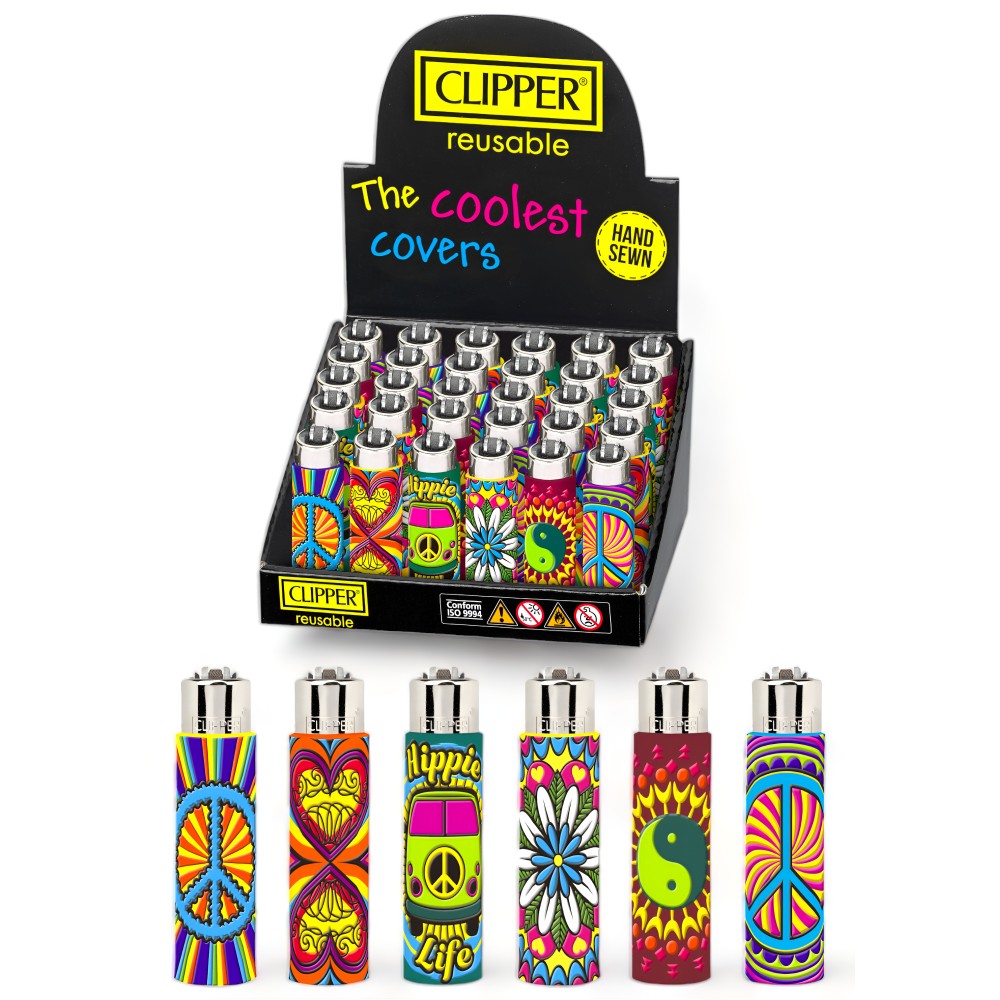 Clipper Large Pop Cover Lighter - Display/30 - Pop Leaves buy